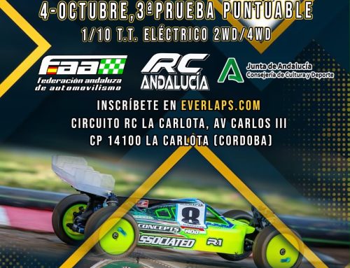El Campeonato de Andalucía de Radiocontrol 1/10 TT retoma su pulso en La Carlota con la batalla por el título al rojo vivo